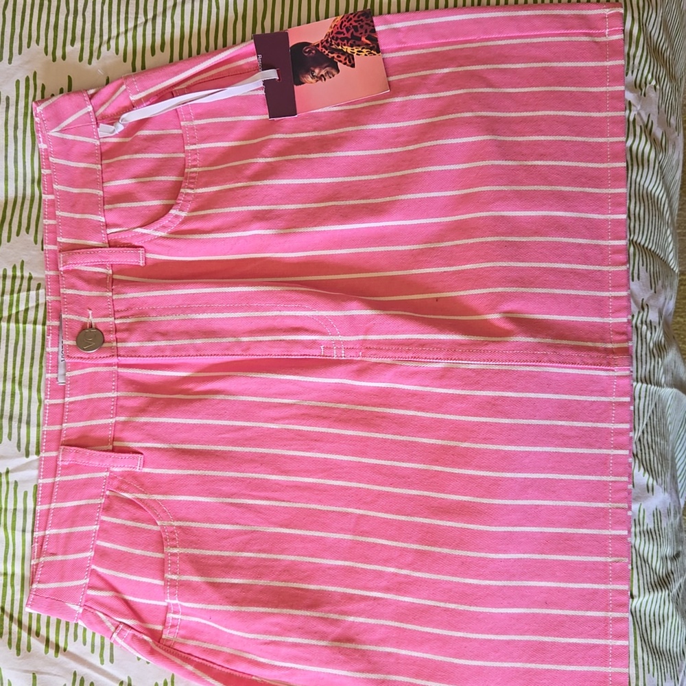 Target X Victir Glemaud Pink Striped Women's Skirt Size 6
